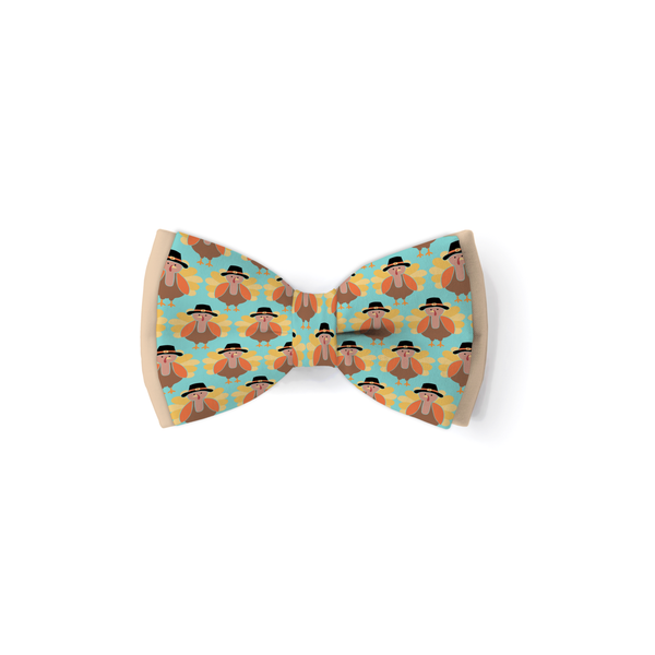 Little Turkey Blue - Double Layered Bow Tie