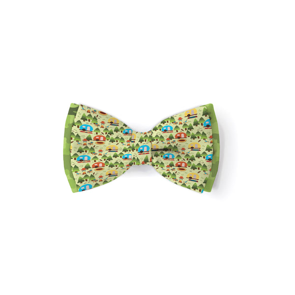 Happy Camper - Double Layered Bow Tie