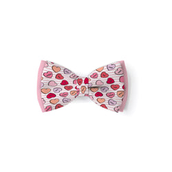 Conversation Hearts Pink - Double Layered Bow Tie