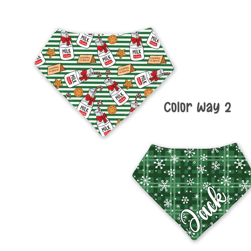 Milk and Cookies - Cozy Winter Curved Neck Dog Bandana