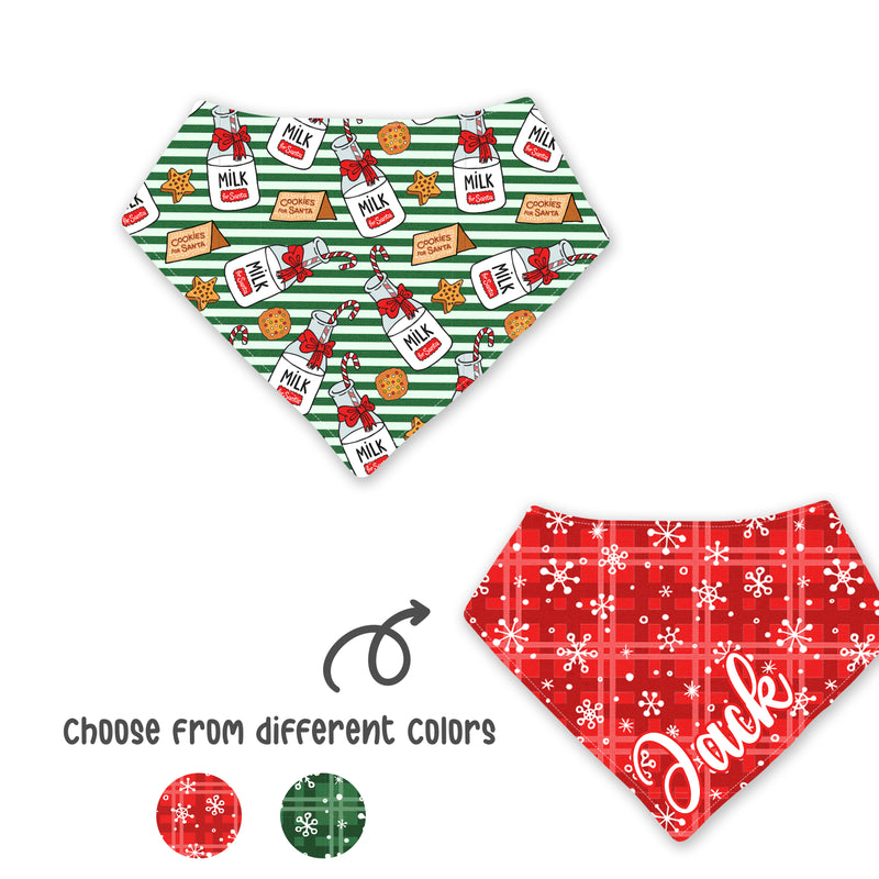 Milk and Cookies - Cozy Winter Curved Neck Dog Bandana