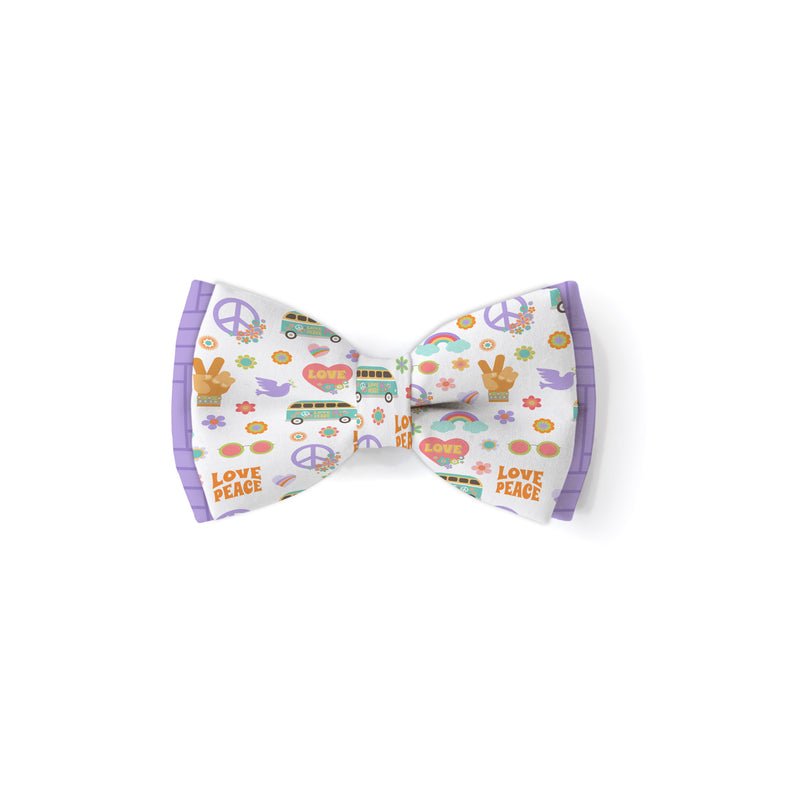 Peace and Love - Double Layered Bow Tie