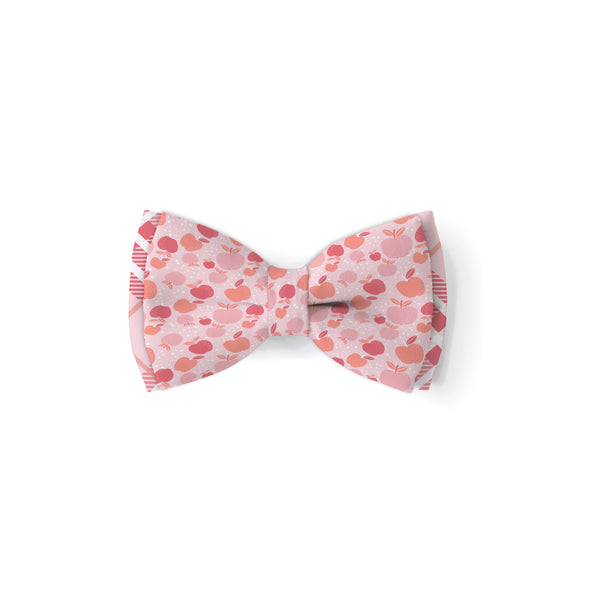 Pink Apples - Double Layered Bow Tie
