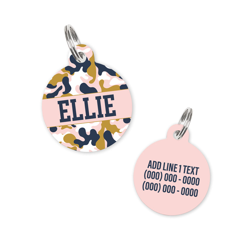 Pink and Gold Camo - Name Tag