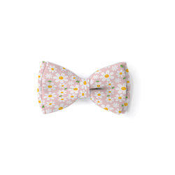 Pink Daisies - Double Layered Bow Tie