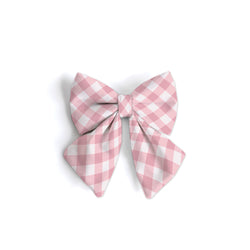 Pink Gingham Plaid - Sailor Bow