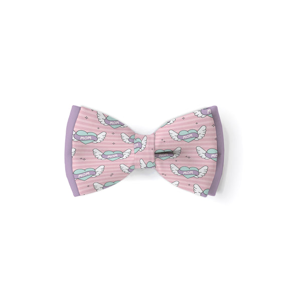 I Love Mom Pink - Double Layered Bow Tie