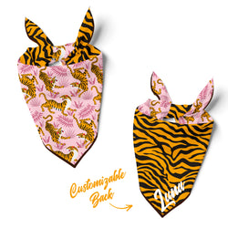 Pink Tigers - Double Sided Dog Bandana