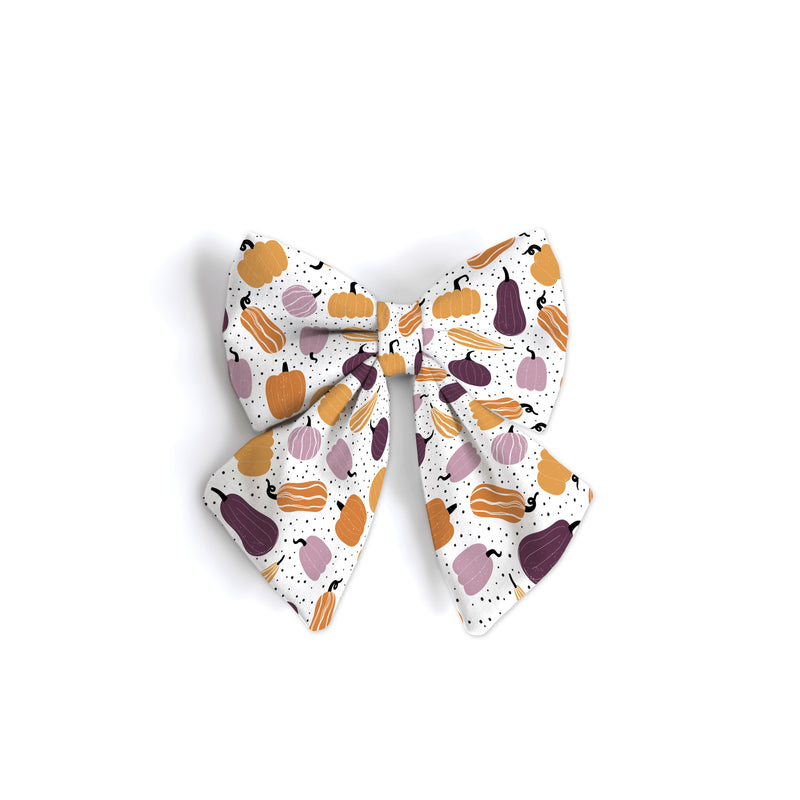 Pumpkins and Sweaters Purple - Sailor Bow