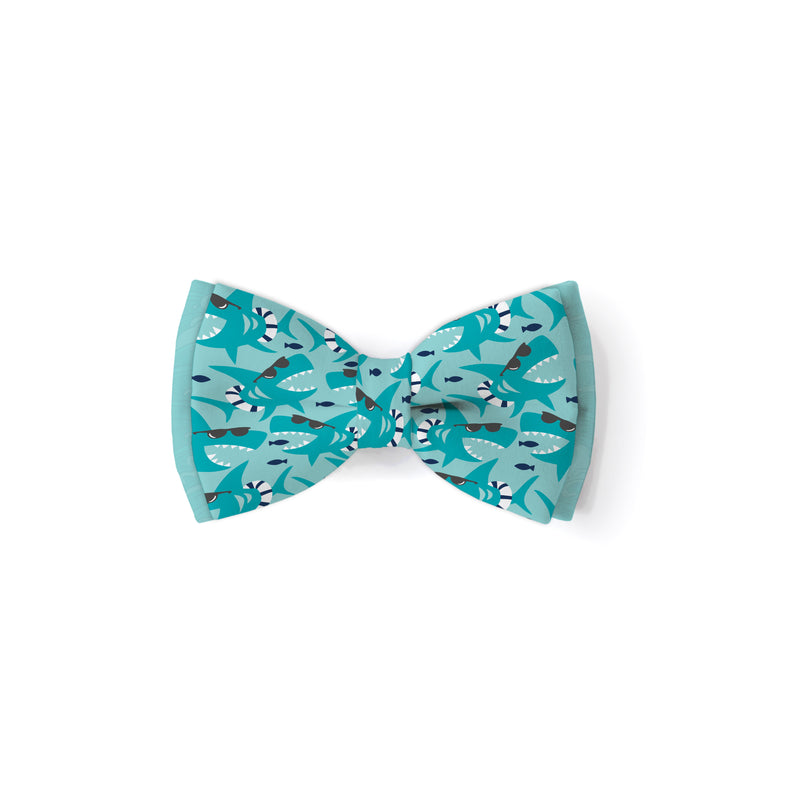 Sharks - Double Layered Dog Bow Tie