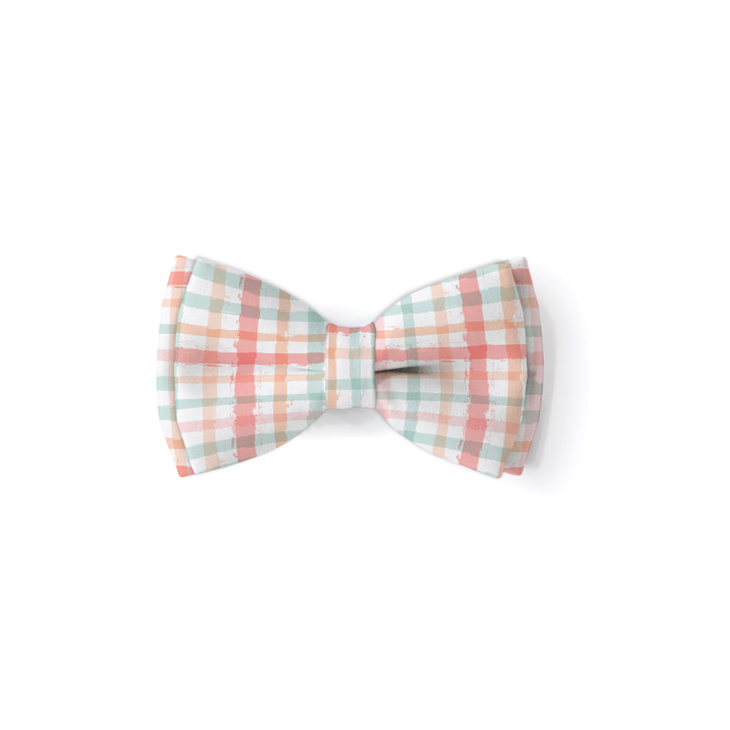 Watercolor Plaid - Double Layered Bow Tie