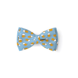 Beer Mugs Blue - Double Layered Bow Tie